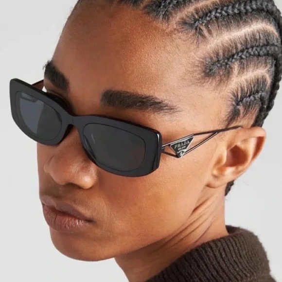 NEW PRADA PR14YS 1AB5S0 BLACK PR 14YS UNISEX SUNGLASSES SPR 14Y EYEWEAR Prada | Accessories | New Prada Pr4ys 1ab5s Black Pr 14ys  main image 4